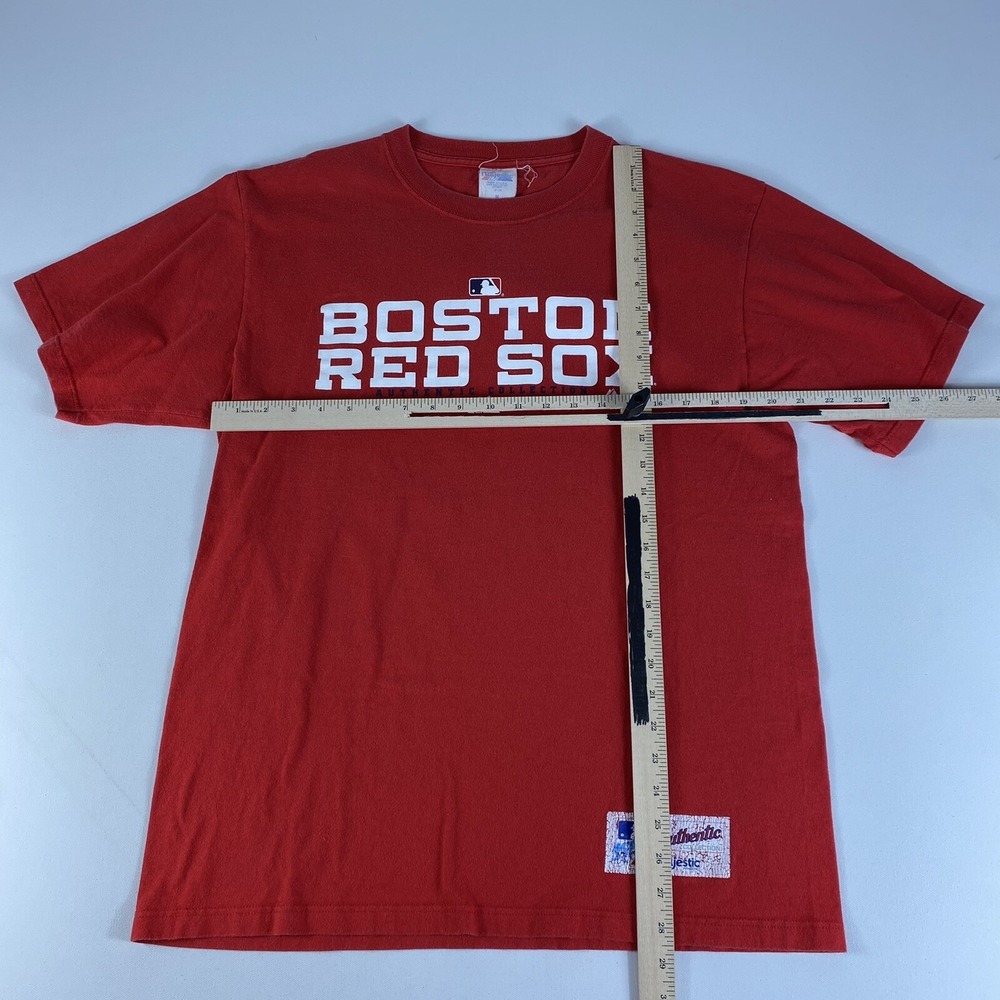 Vintage Boston Red Sox T-Shirt Mens Medium Red MLB Baseball Majestic Tee - Picture 6 of 11